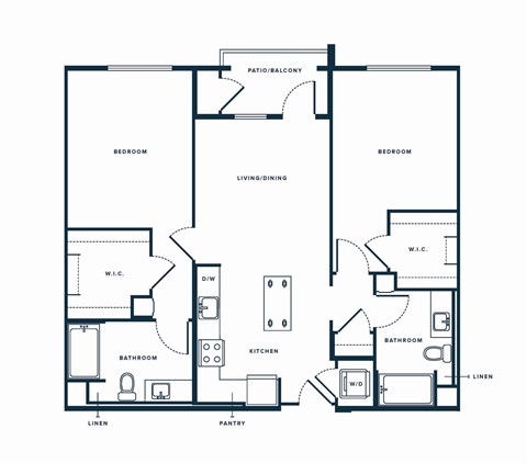 a blueprint of a floor plan of a residence